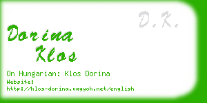 dorina klos business card